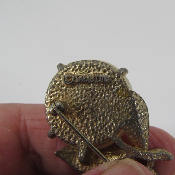 Sarah Coventry Vintage 1960's Splendor Pearl Blossom Brooch Gold Plated - Picture 7 of 7